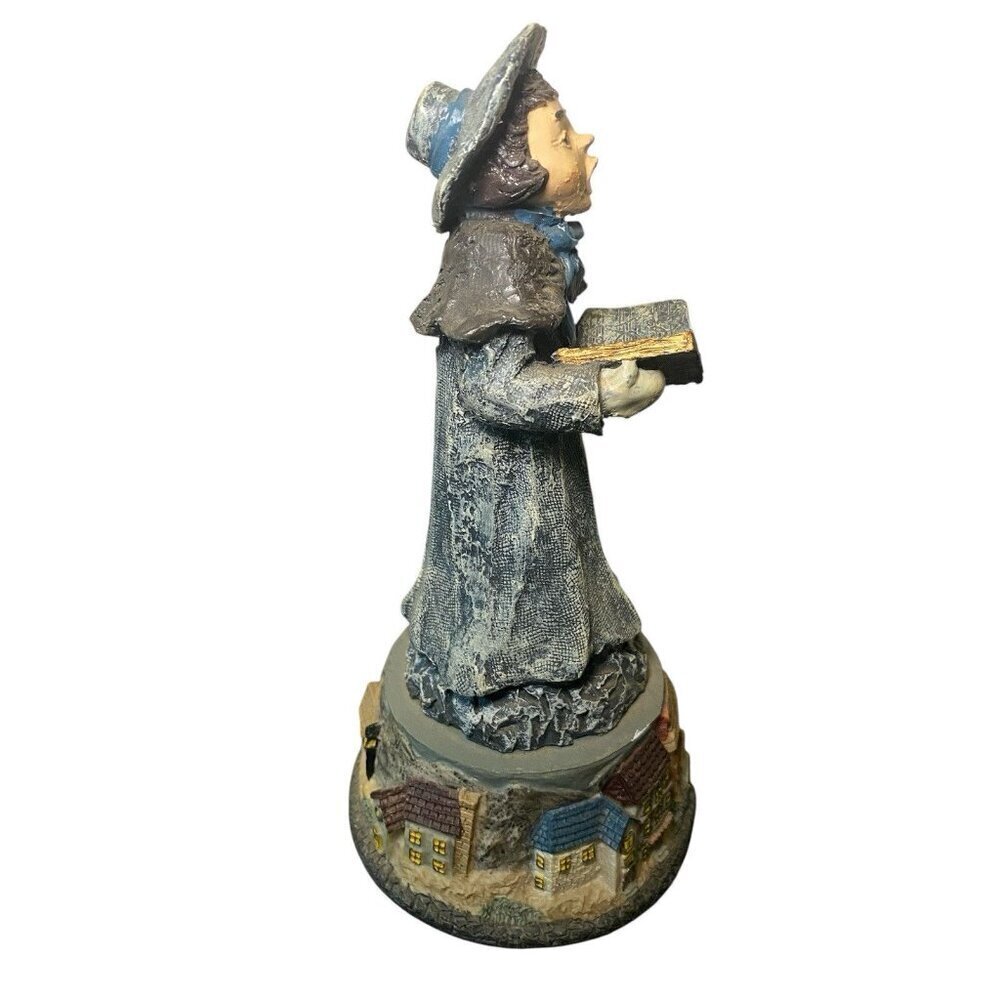 Musical Woman Caroler Collectible Windsor Music Box 9” Silent Night - Picture 5 of 5